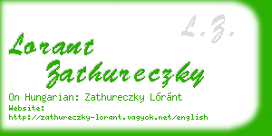 lorant zathureczky business card